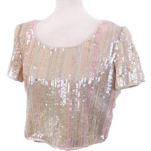 Reggio Sequined Blouse-Made in India-Silk-Medium